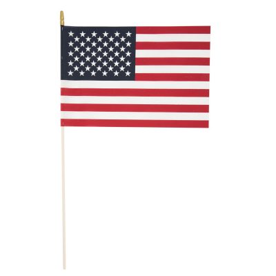 U.S. American Soft Cotton Flag Gold Spear Tip