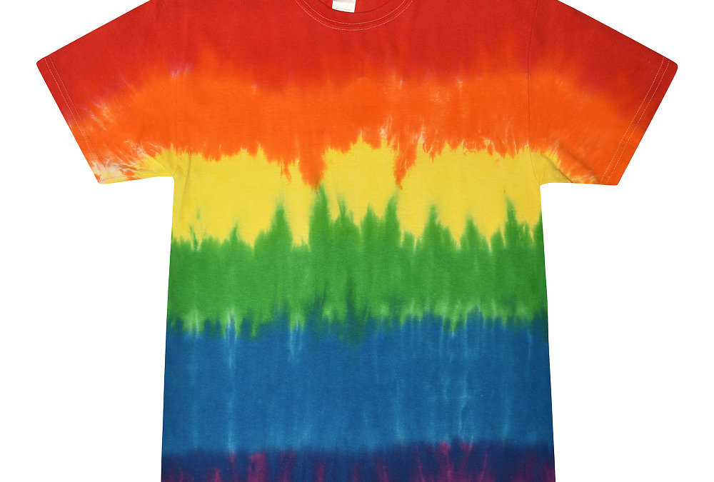 Unisex Tie-Dye T-Shirt Rainbow Pride Stripe