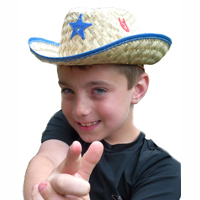 Child's Straw Sheriff Hat