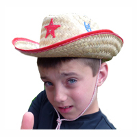 Child's Straw Sheriff Hat