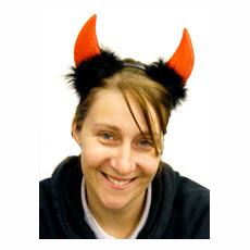 Devil Horns Headband with Marabou