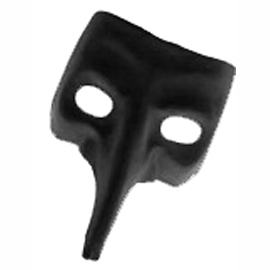 Black Half Mask - Long Nose Cappel's
