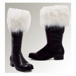 Santa Boots with Fur Trim