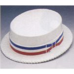 White Styro Skimmer Hat