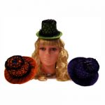 Mini Felt Top Hat with S[ider and Web Fabric