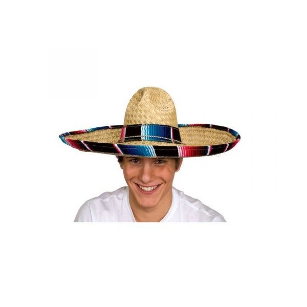 Sombrero with serape trim