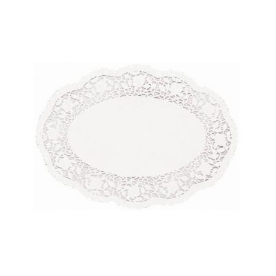 White Oval Paper Doilies
