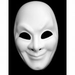 Paper Mache Mask - White full face mask