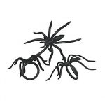 Black Plastic Spider Rings
