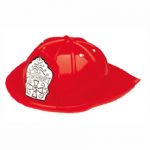 Red Plastic Fire Chief Helmet