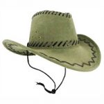 Imitation Suede Western Hat with Lacing