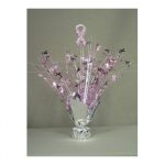 Balloon Weight Centerpiece Pink Ribbons - Breast Cancer Awareness