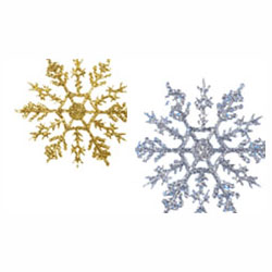 Glittered snowflakes