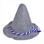 Gray German Floppy Hat with Cord
