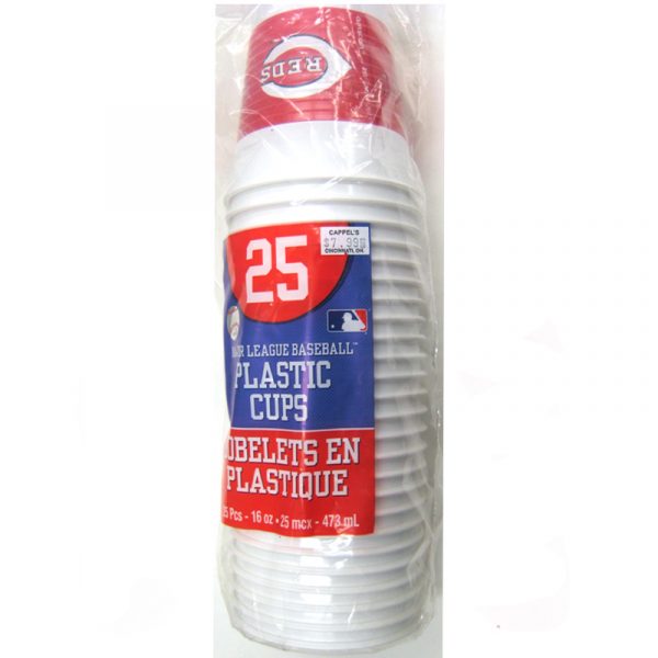 Reds Plastic Drink Cups