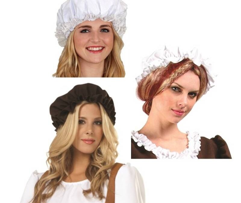 White Cotton Mop Hat