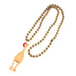 Rubber Chicken on Gold Beads