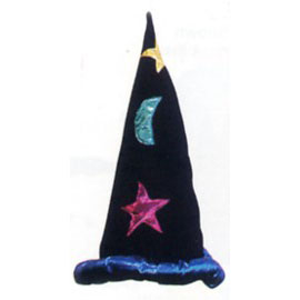 Black Fabric Witch or Wizard Hat