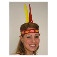 indian brave feather headband