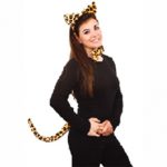 leopard costume ear tail bowtie set