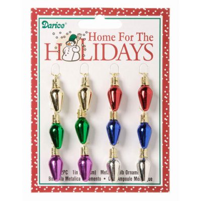 Package of 12 Mini Christmas Light Ornaments