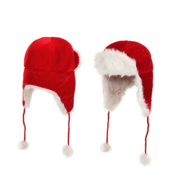 Plush Santa Aviator Hat