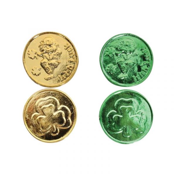 Lucky Leprechaun St Patrick Plastic Coins