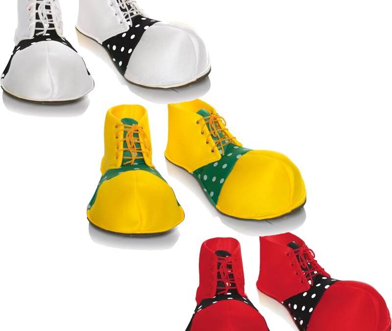 Fabric Polka Dot Clown Shoes