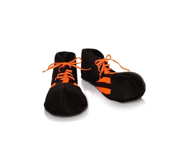 Fabric Striped Blacklight Clown Shoes