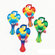 Parrot Wood Paddleball Game - Assorted Colors
