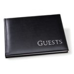 Black and Silver Embossed Guest Book