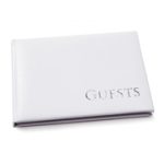 White and Silver Embossed Guest Book