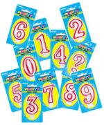 Number Candles - White and Red