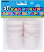 Candy Cups - White Paper - 40 Count