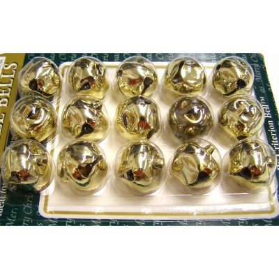 7/8" Gold Jingle Bells 15 on card