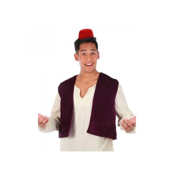 Disney Aladdin Vest Fez Hat Headband Set