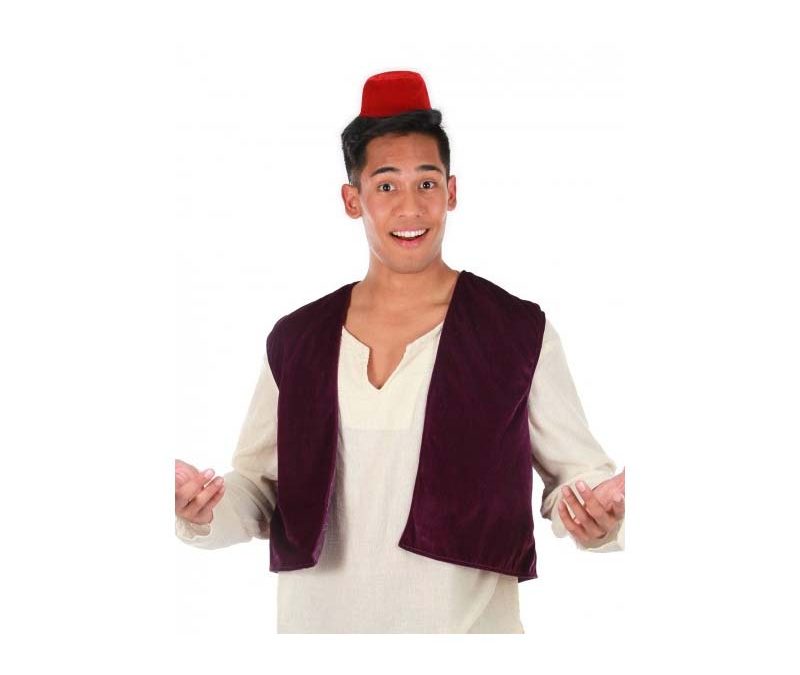 Disney Aladdin Vest Fez Hat Headband Set