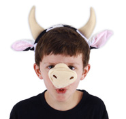 Cow Ears, Horns, Tail and Nose Set