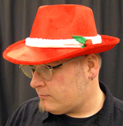 Red Holiday Fedora Hat