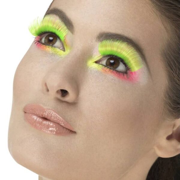 Fever Party Eyelashes w Adhesive neon green