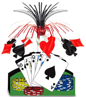 15 Inch Playing Card Centerpiece Casino Monte Carlo