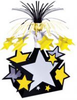 Star Centerpiece - Silver Gold and Black