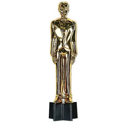 Male movie award statue