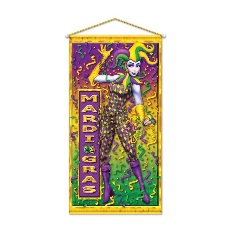 mardi gras door/wall panel
