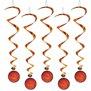 Basketball Hanging Whirls - 5 Pack
