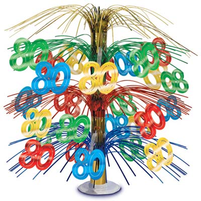 Number 80 Vinyl Cascade Centerpiece