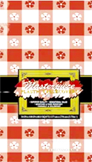 Red Gingham Printed Plastic Tablecover