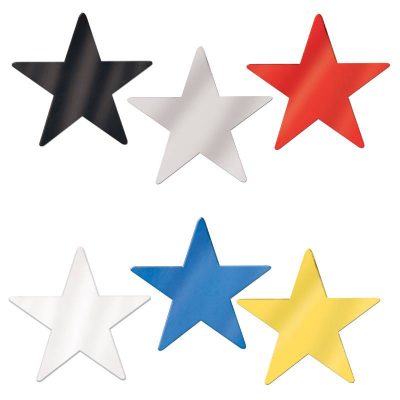 Metallic Cardboard Star Cutouts