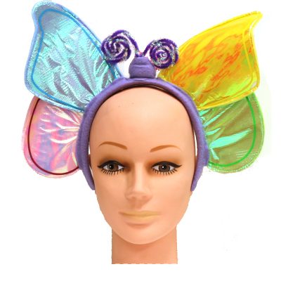Costume Iridescent Fabric Butterfly Headband
