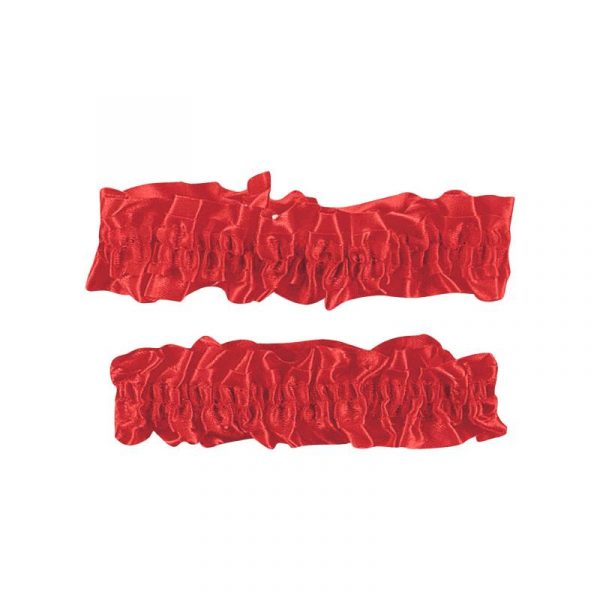 Red pair of garters